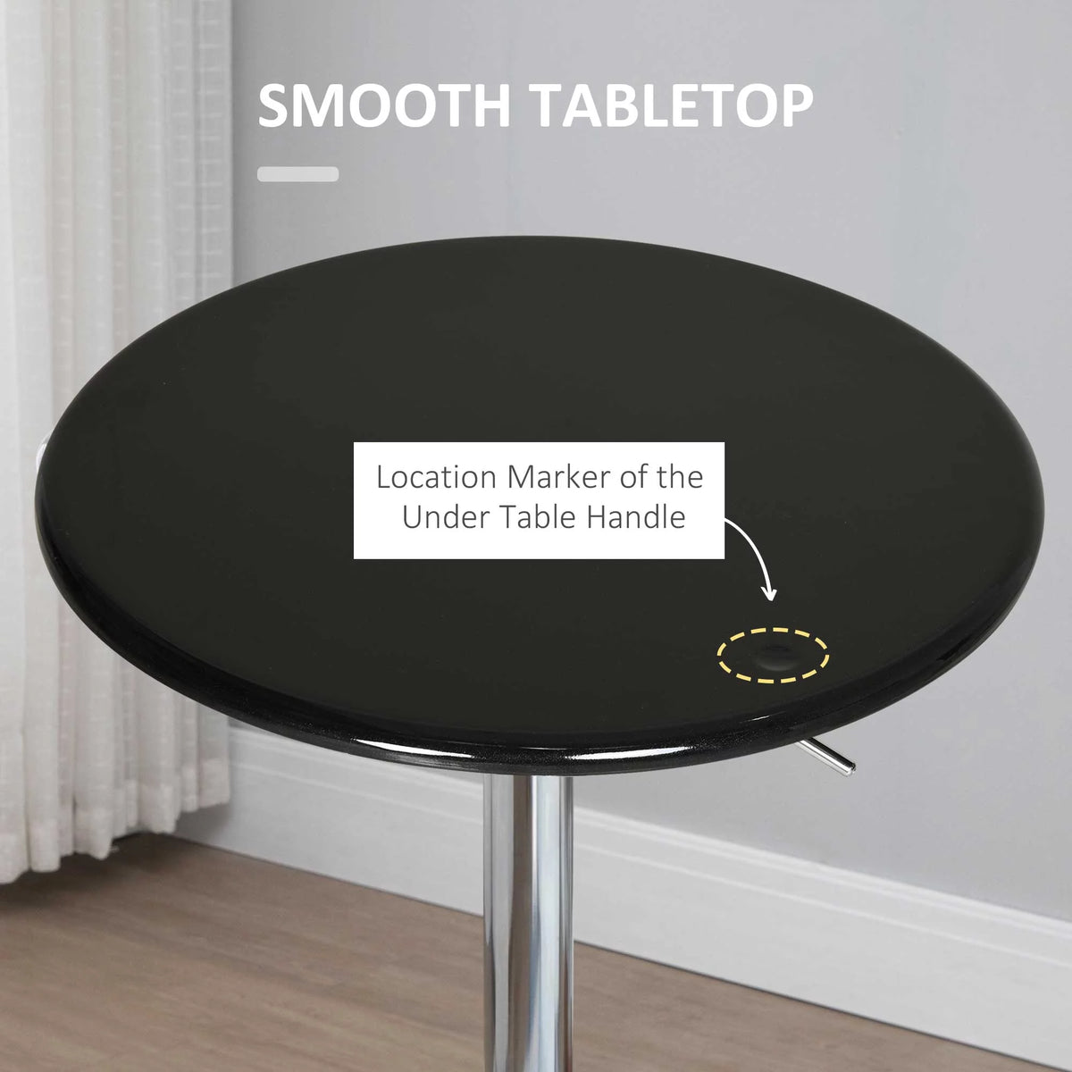 Round Adjustable Bar Table with Metal Base T1589