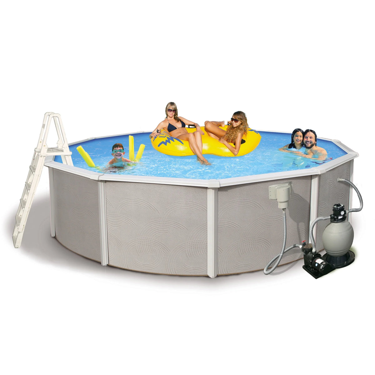 24-ft Round 52-in Deep Metal Wall Swimming Pool I357688