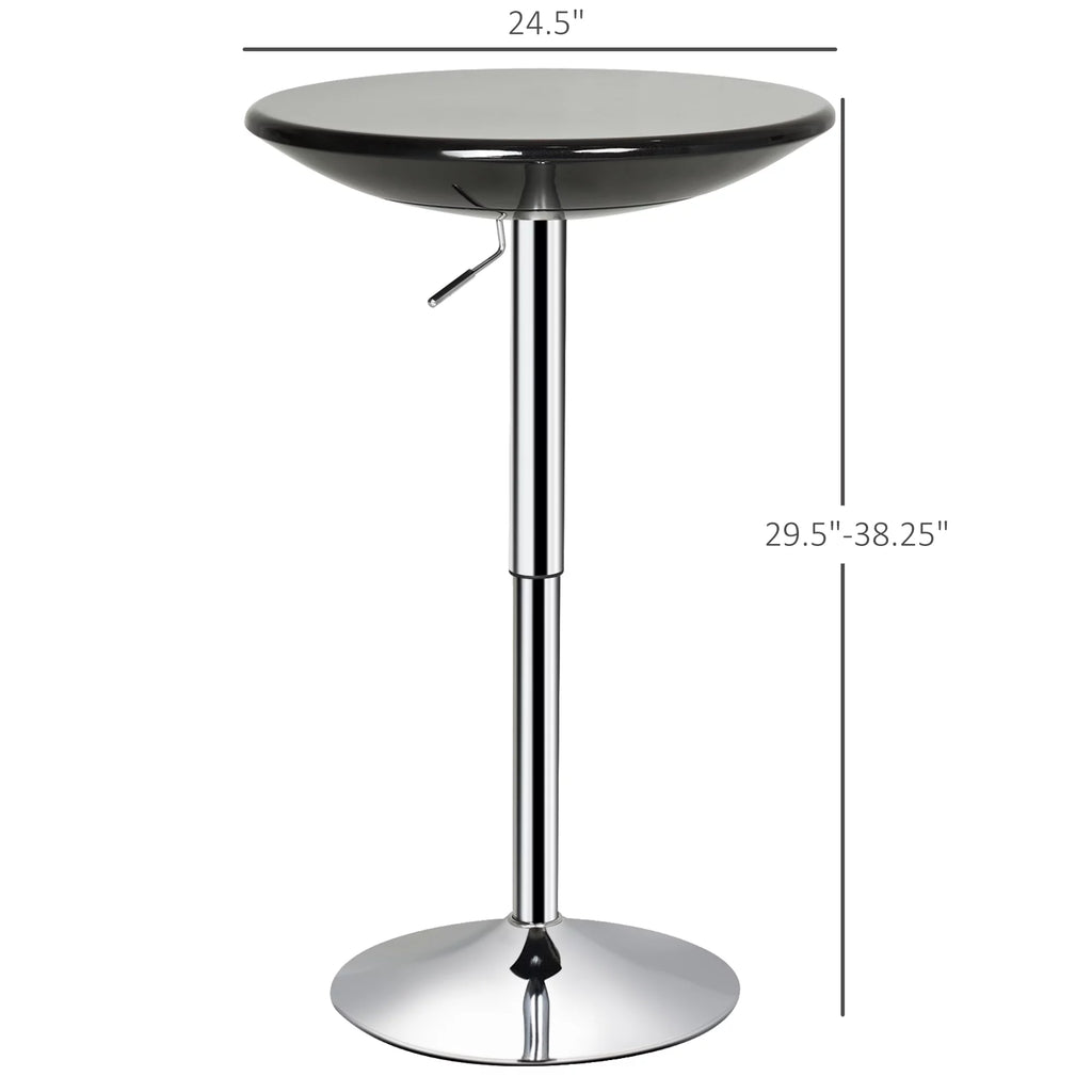Round Adjustable Bar Table with Metal Base T1589