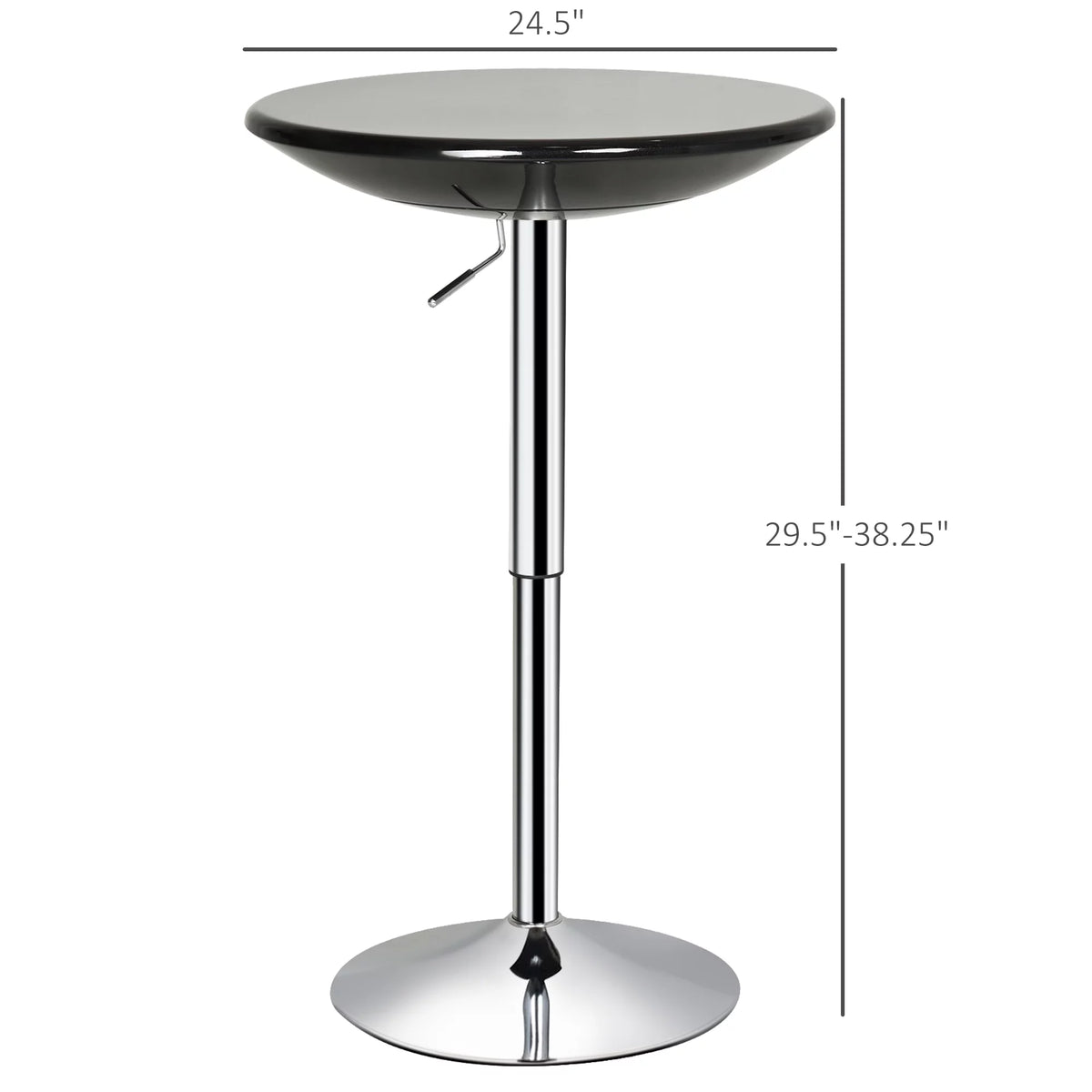 Round Adjustable Bar Table with Metal Base T1589