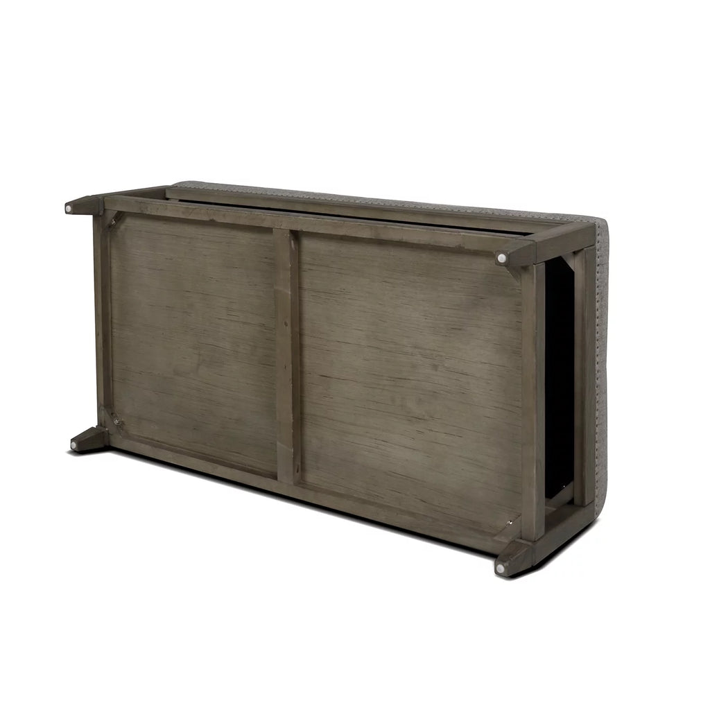 Heathered Grey Tufted Storage Ottoman A460