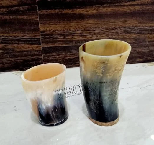 Drinking Ox Horn Mug with Shot Glass G706
