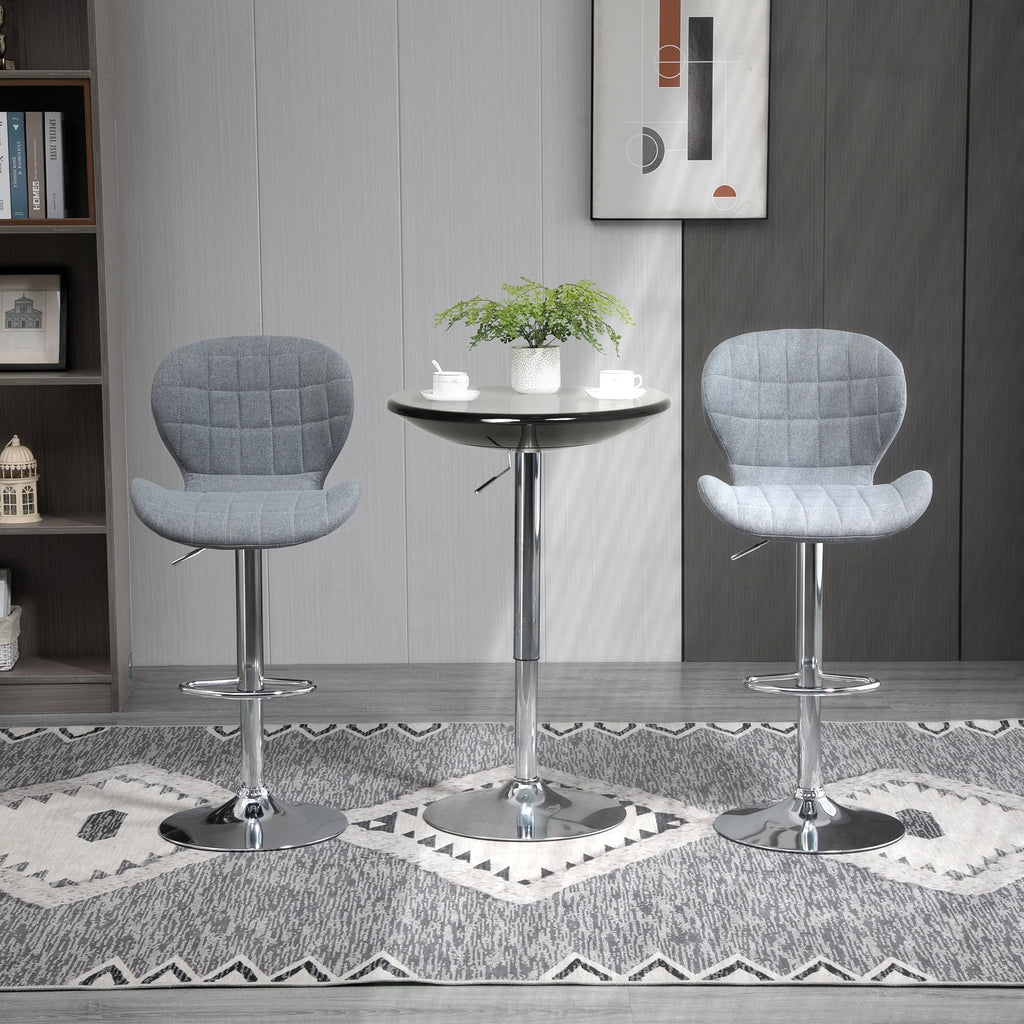 Round Adjustable Bar Table with Metal Base T1589