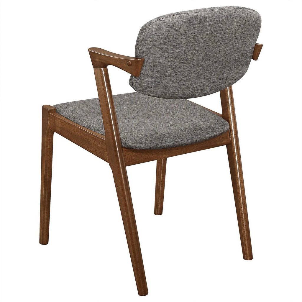 Grey Dark Walnut Dining Side Chairs Set of 2 O339453