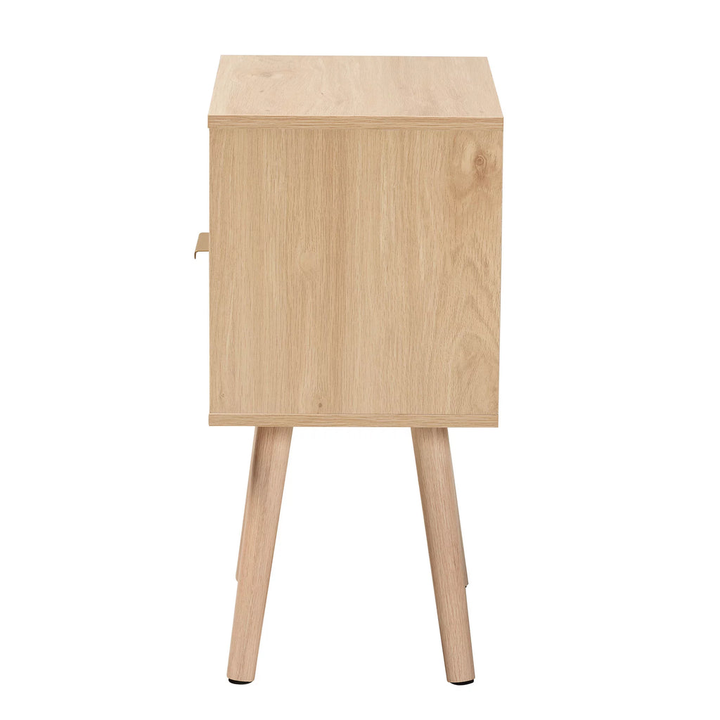 Light Brown Wood 1-Drawer End Table S99801