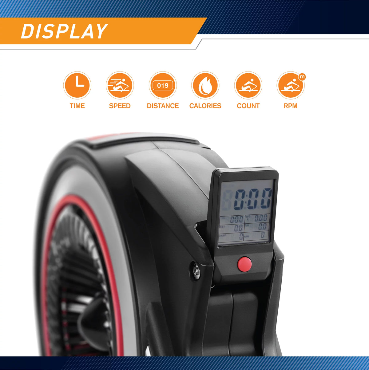 Foldable Rowing Machine with 8 Resistance Setting A4876