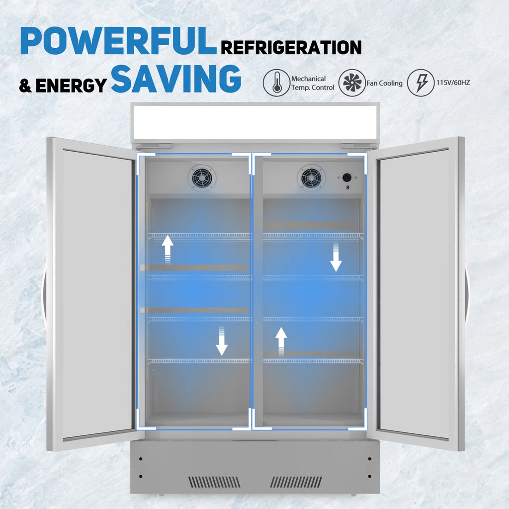 38" Glass Door Display Refrigerator 17 Cu.ft D698