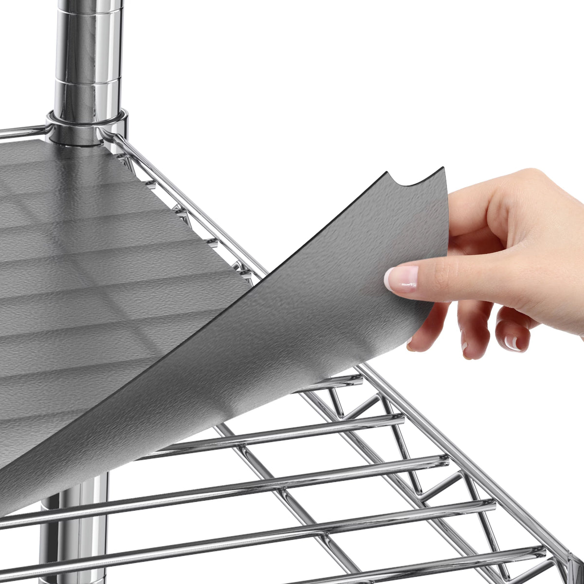 Set of 3 Graphite Shelf Liners B899