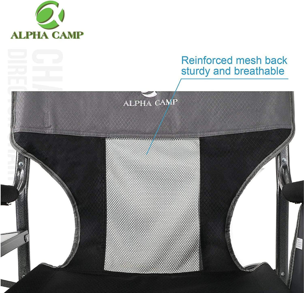 Oversized Heavy Duty Recliner Camping Chair with Side Table E124545