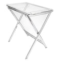 Foldable Acrylic End Side Table Tray W46642