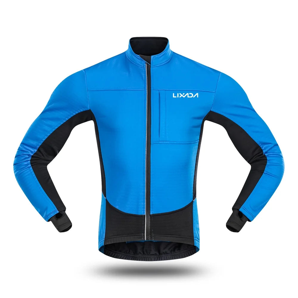 Men's Windproof Cycling Jacket Thermal Polar Fleece U36217