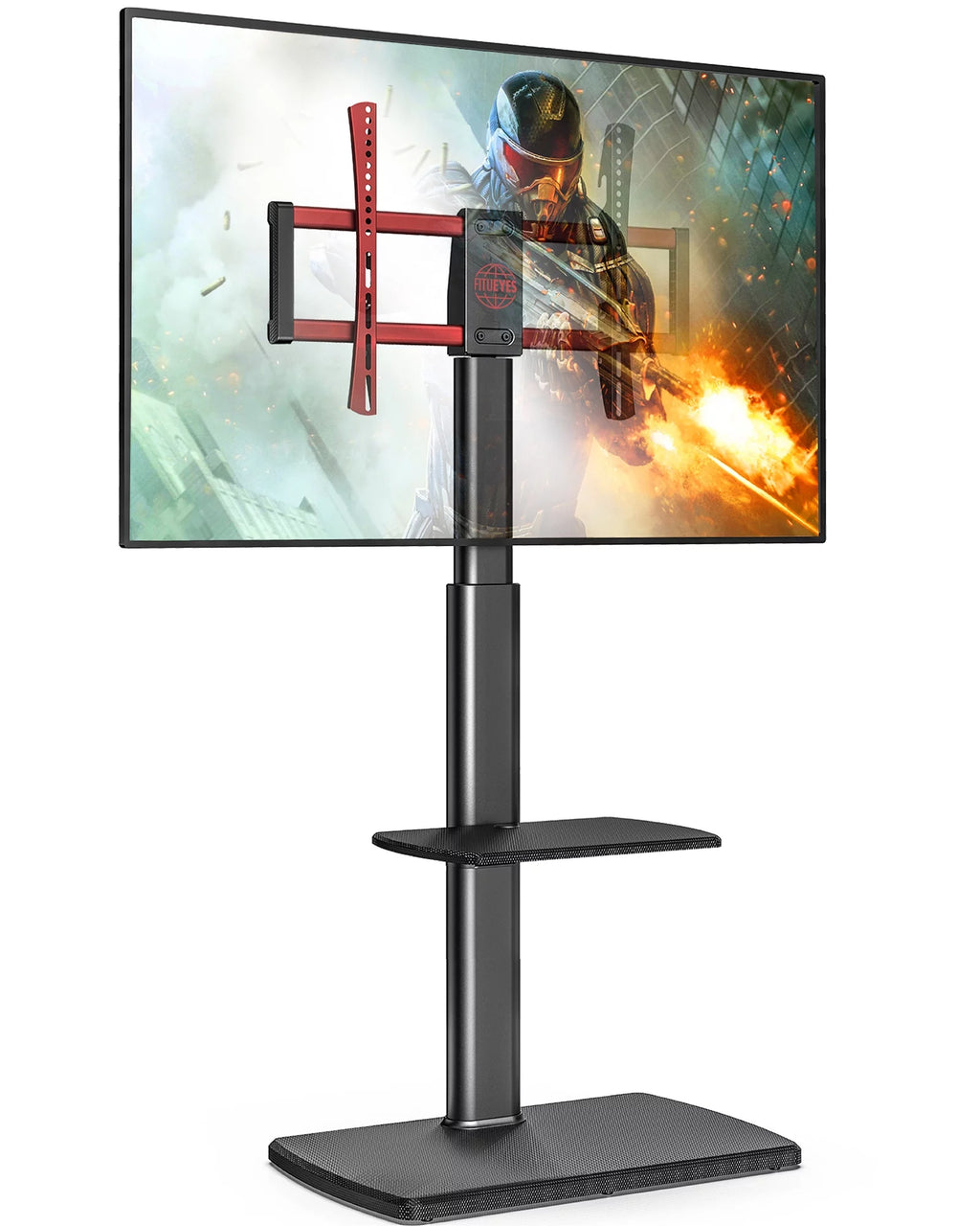 Floor TV Stand Mount with Swivel Bracket up to 65" Black R775434