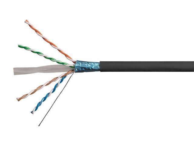 1000ft 23AWG Cat6 STP Solid Bare Copper Ethernet Cable T389