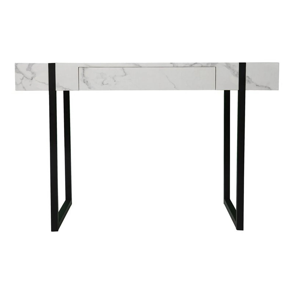 Black Desk with White Faux Marble H16335