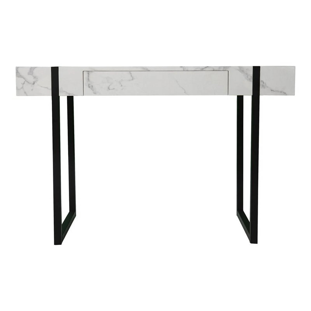 Black Desk with White Faux Marble H16335