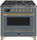Blue Grey Dual Fuel Propane Gas Range V97418