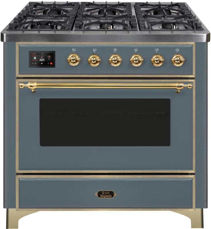 Blue Grey Dual Fuel Propane Gas Range V97418