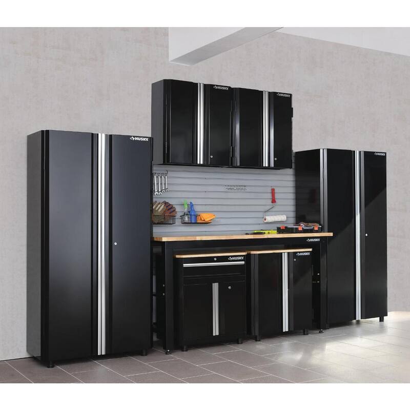 24-Gauge Steel 2-Door Garage Base Cabinet in Black X26935