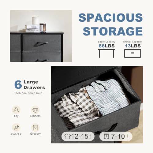 6 Fabric Drawers Dresser Y184679