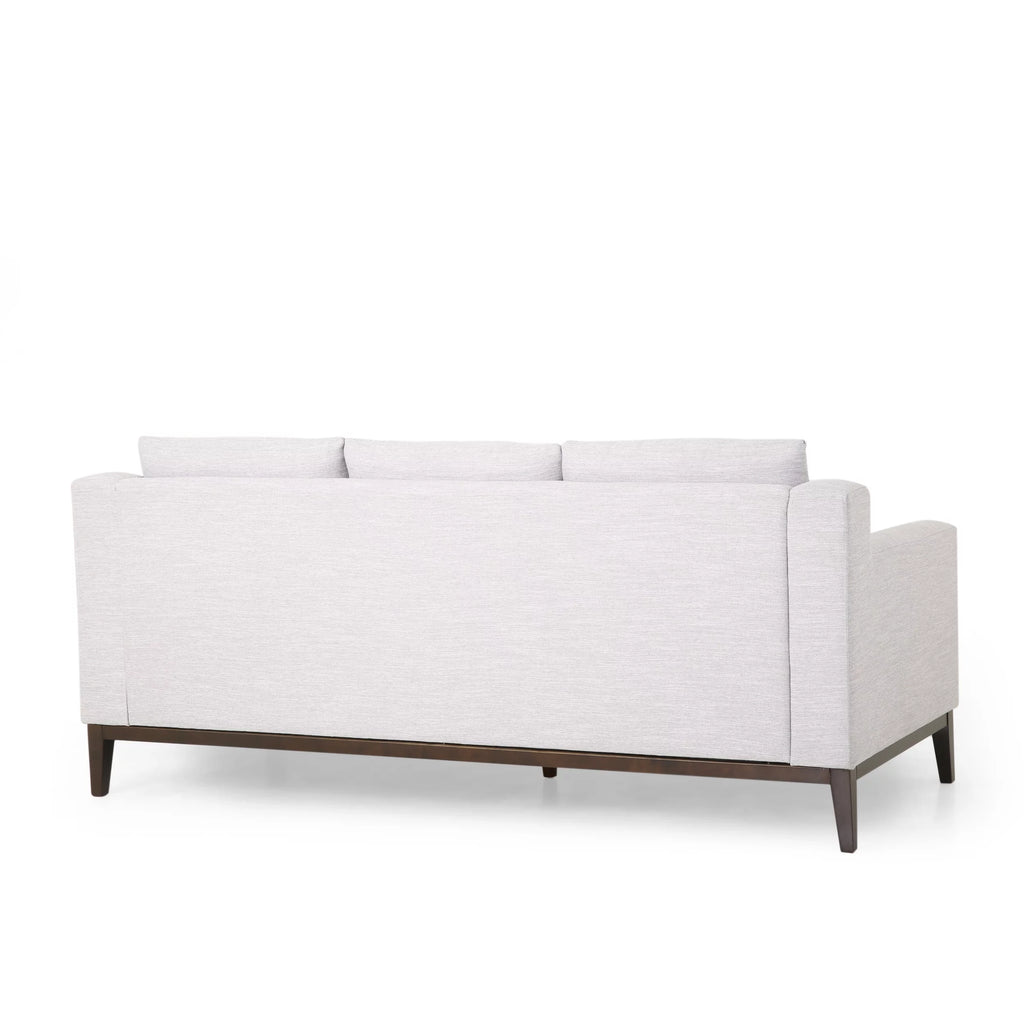 Light Gray Fabric 3 Seater Sofa with Accent Pillows N776