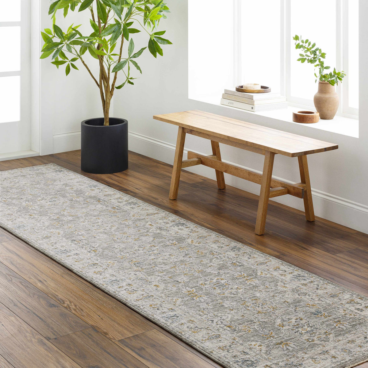 Gray Brown Area Rug A932